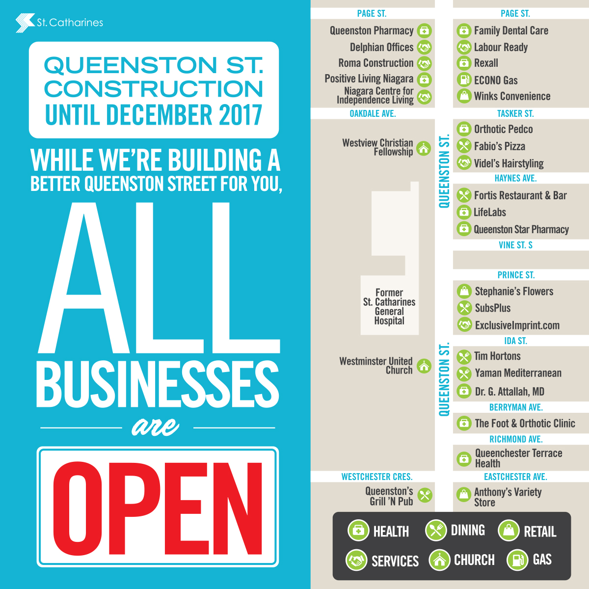 Queenston Street business map